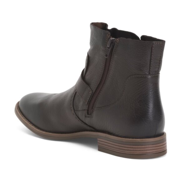 CLARKS Leather Cazmin Loop Comfort Booties - Picture 2 of 3